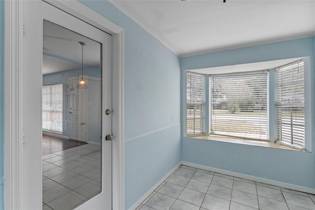 view of tiled spare room