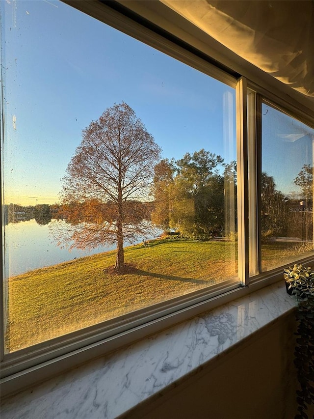 room details with a water view