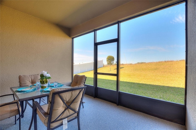 view of sunroom