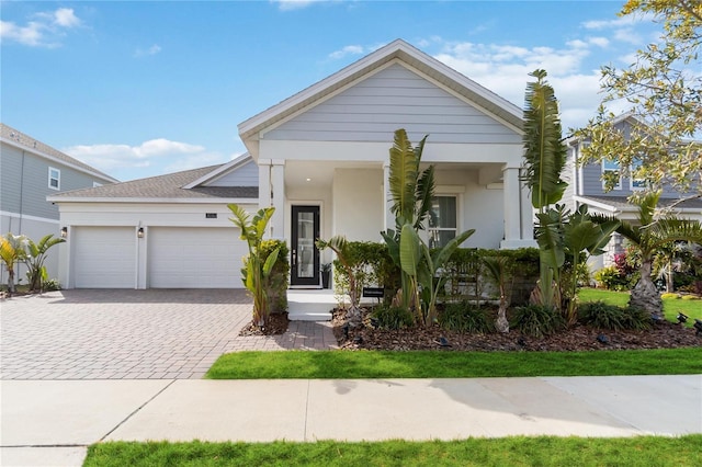 view of front of home featuring a garage