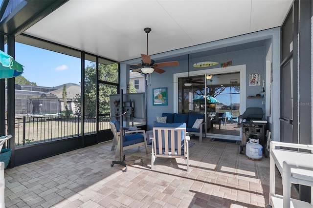 view of sunroom