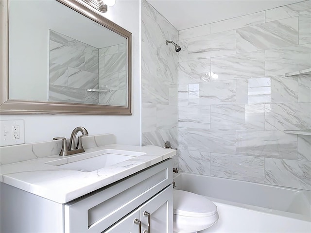 930 Lewis Dr, Daytona Beach, FL 32117 - bathroom featuring toilet, bathing tub / shower combination, and vanity
