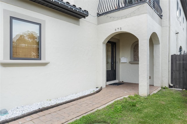 view of doorway to property