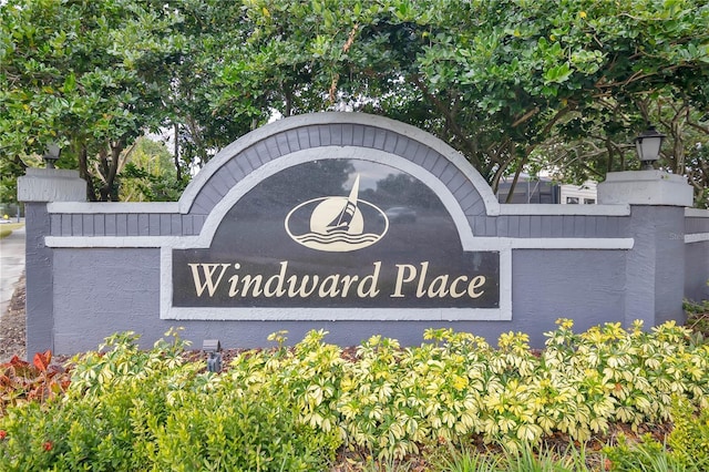 view of community sign