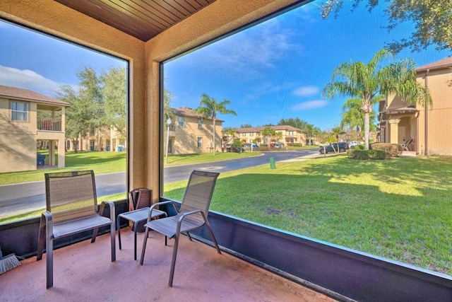 view of sunroom / solarium