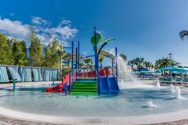 view of community featuring a playground