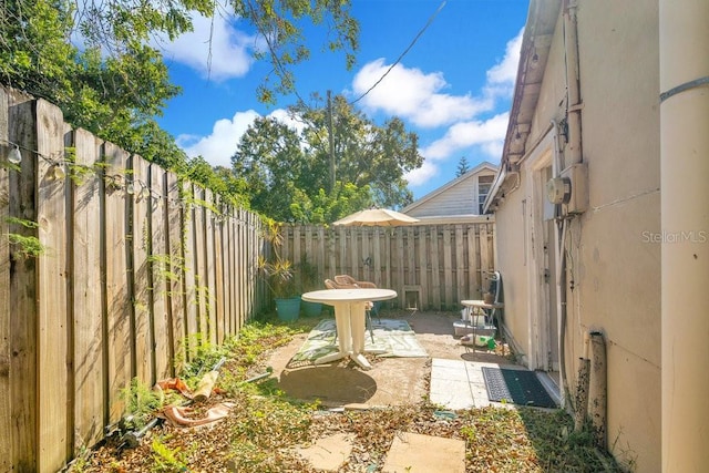 view of yard with a patio