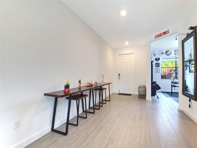 hallway featuring light hardwood / wood-style floors