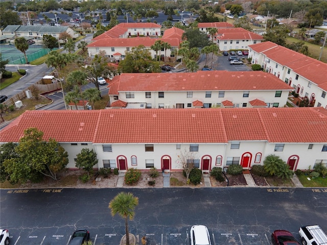 drone / aerial view with a residential view