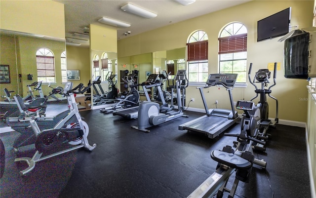 351 Lazio Cir, Debary, FL 32713 - exercise room with baseboards