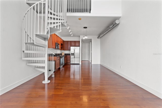 interior space featuring dark hardwood / wood-style floors