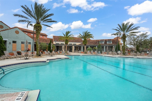 view of pool with a patio