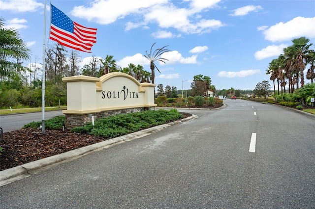 view of community sign