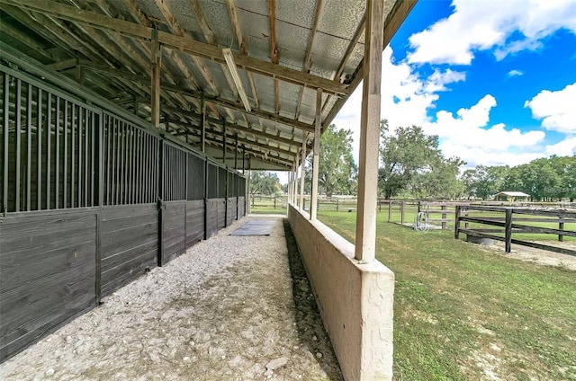 view of horse barn