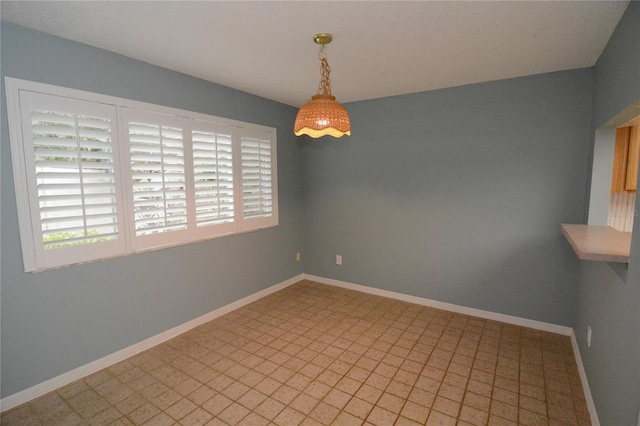 view of unfurnished dining area