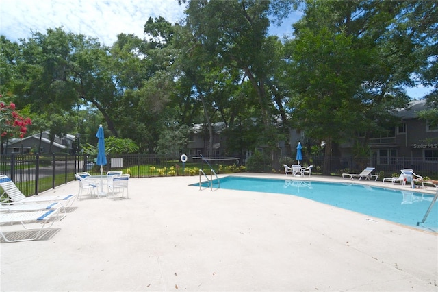 view of pool with a patio area