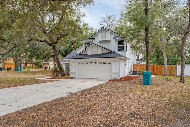 view of front of property with central AC unit