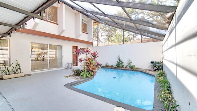 view of pool with a patio