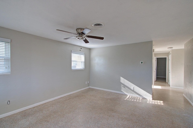 unfurnished room featuring ceiling fan