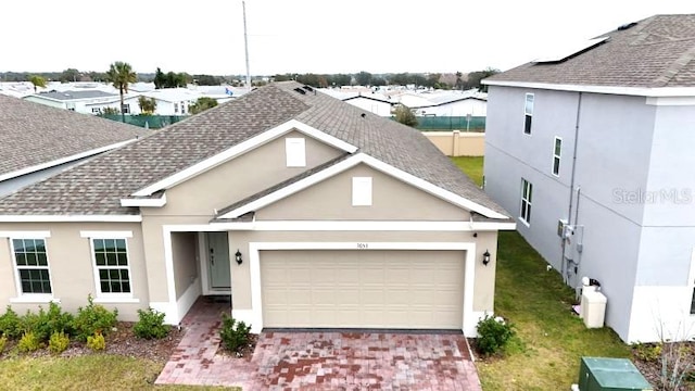 view of front of home featuring a garage