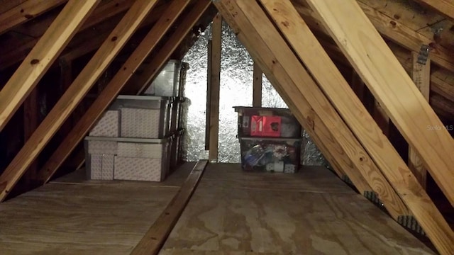 view of attic