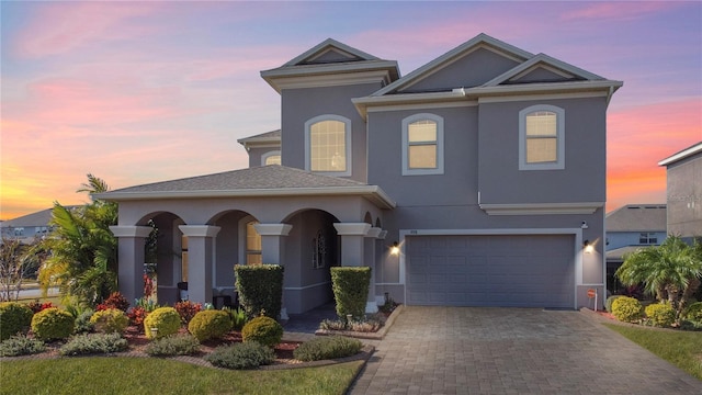 view of front of home featuring a garage