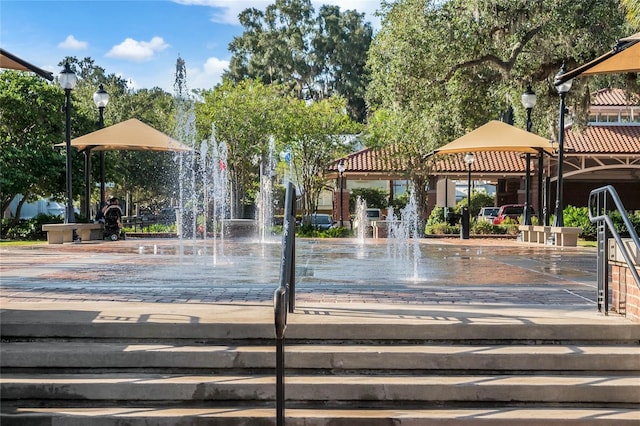 view of community with a gazebo