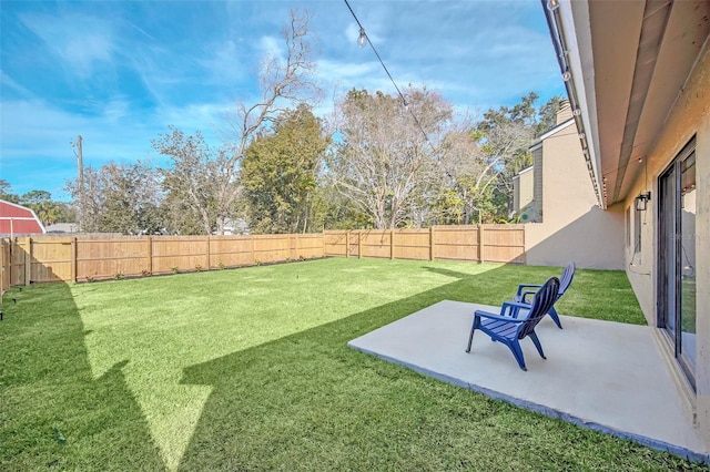 view of yard with a patio