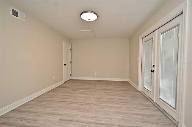 interior space featuring light hardwood / wood-style flooring