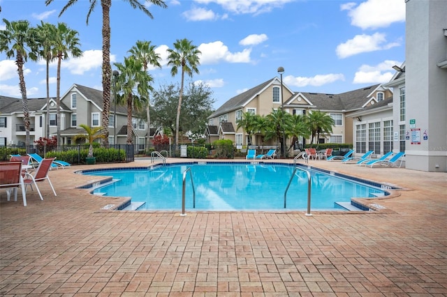 view of pool featuring a patio area