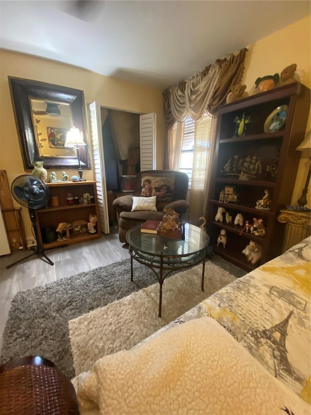 living room featuring hardwood / wood-style floors