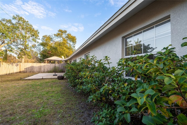 view of yard featuring a patio area