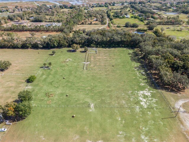 bird's eye view with a rural view