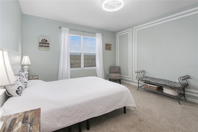 view of carpeted bedroom