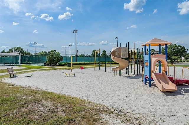 view of play area