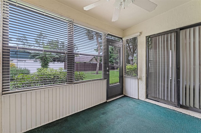 2923 Marshfield Ct Unit Ge, Orlando, FL 32822 - unfurnished sunroom featuring a ceiling fan