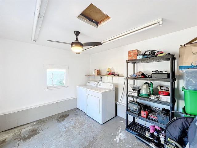 laundry room with washer and clothes dryer