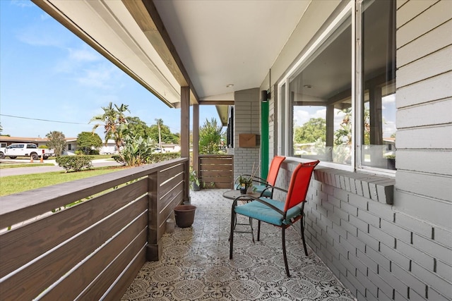 balcony with a porch