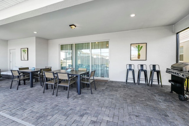 view of dining space