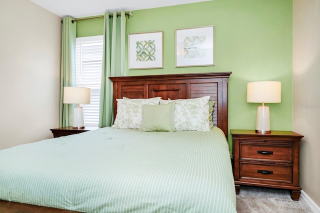 bedroom featuring carpet