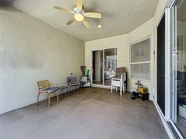 view of patio / terrace with ceiling fan