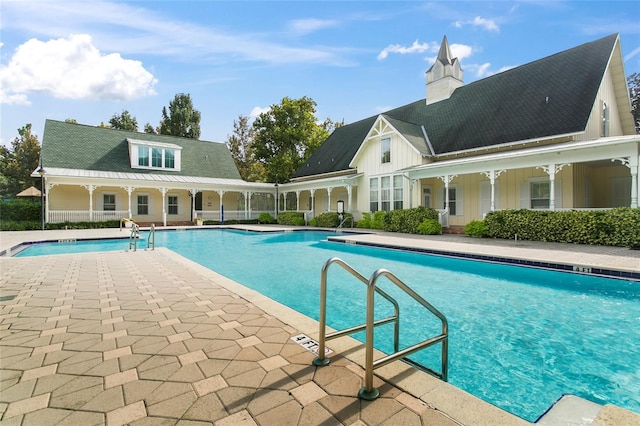 view of pool with a patio area