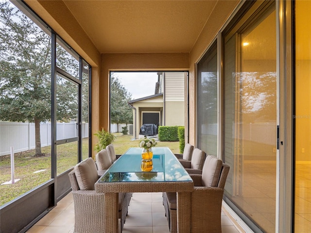 view of sunroom