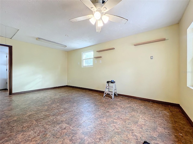 empty room with ceiling fan