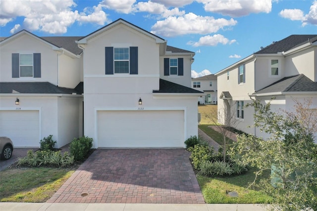 view of front property with a garage