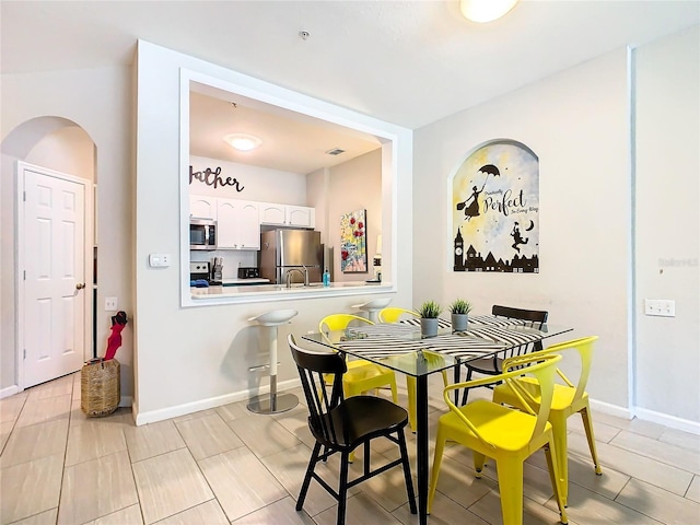 view of dining area