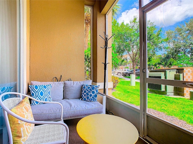 view of sunroom