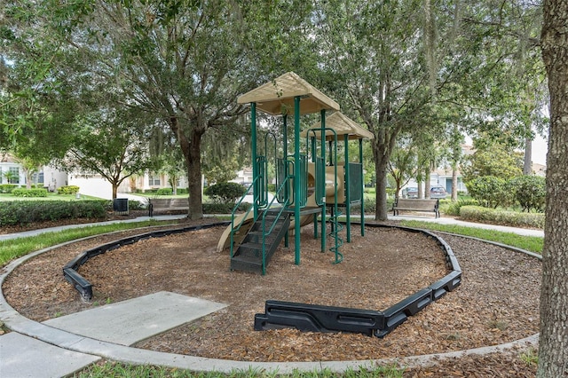 view of jungle gym