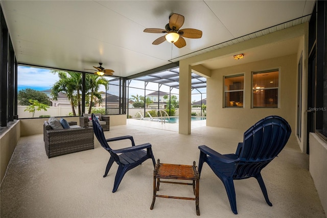 view of sunroom