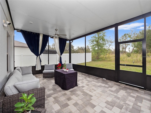 view of sunroom